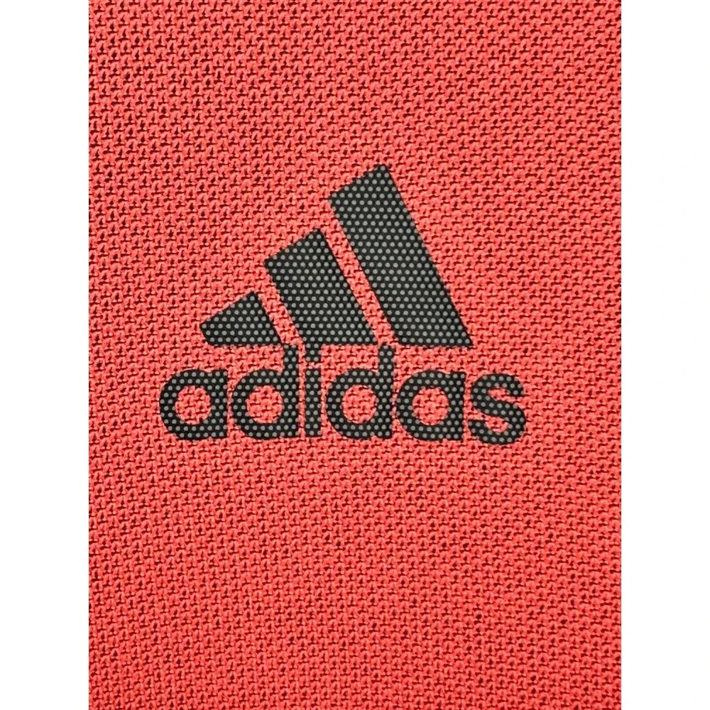 ADIDAS AeroSport Flash Red Black Polo Golf Shirt Short Sleeve FJ9914 Mens Medium